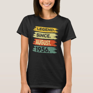 Camiseta Lenda De 66 Anos Desde Agosto De 1956 66º Nascimen