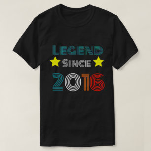 Camiseta Lenda De 6 Anos Desde O Aniversário De 6 De 2016