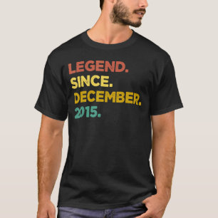 Camiseta Lenda De 7 Anos Desde Dezembro De 2015, 7 Birthd