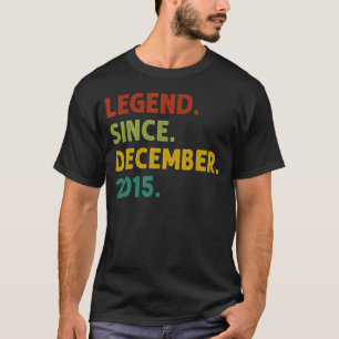 Camiseta Lenda De 7 Anos Desde Dezembro De 2015, 7 Birthd