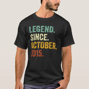 Camiseta Lenda De 7 Anos Desde Outubro De 2015 7 Birthda