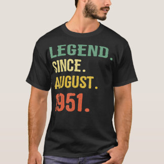 Camiseta Lenda De Aniversário Da Retro 70 Desde agosto