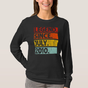 Camiseta Lenda de aniversário de 12 desde julho de 2010 12