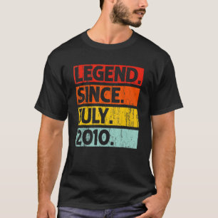 Camiseta Lenda de aniversário de 12 desde julho de 2010 12 