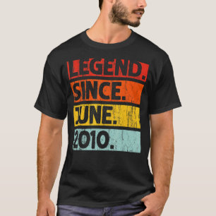Camiseta Lenda de aniversário de 12 desde junho de 2010 12