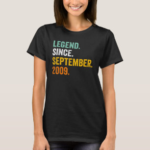 Camiseta Lenda De Aniversário De 13 De 13 Anos Desde Setemb