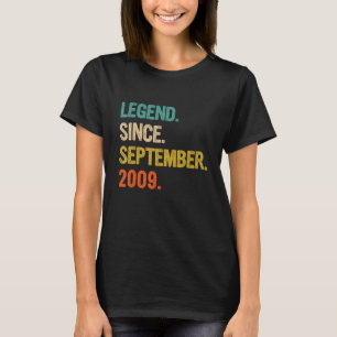 Camiseta Lenda De Aniversário De 13 De 13 Anos Desde Setemb