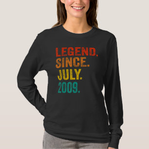 Camiseta Lenda de aniversário de 13 desde julho de 2009 13
