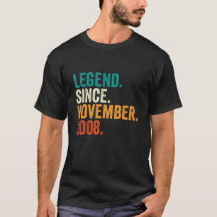 Camiseta Lenda de aniversário de 14 desde novembro de 2008 