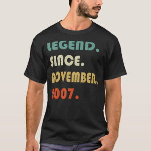 Camiseta Lenda de aniversário de 15 desde novembro de 2007