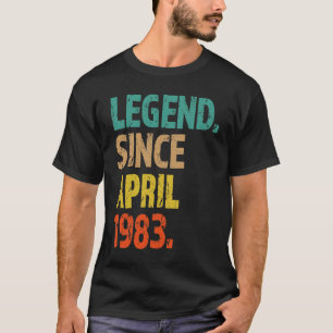 Camiseta Lenda De aniversário de 40 anos Desde Abril De 198