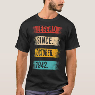 Camiseta Lenda De Aniversário De 80 Desde Outubro De 1942 8