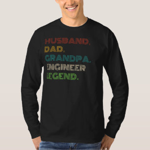Camiseta Lenda de Engenharia: Marido, Pai, Avô - Engraçado