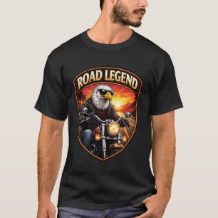 Camiseta Lenda de Estrada Moto Clássica Patriótica American
