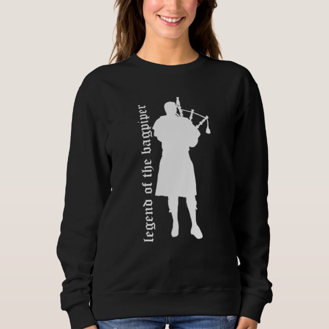 Camiseta Lenda De Evolução Do Bagpiper (Frente)