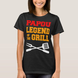 Camiseta Lenda De Mens Papou Do Grill Funny Griling