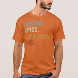 Camiseta Lenda de presente desde setembro de 1962 60º