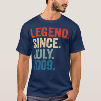 Camiseta Lenda De Presentes De 13 Anos Desde Julho De 2009