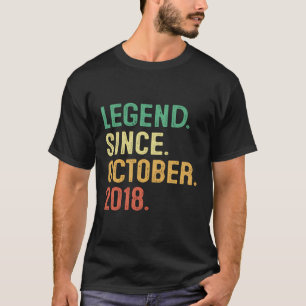 Camiseta Lenda De Presentes De 5 Anos Desde Outubro De 2018