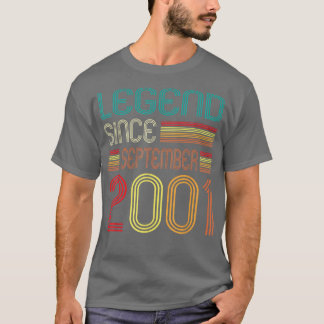 Camiseta Lenda de presentes de aniversário de 21 anos desde