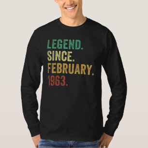 Camiseta Lenda de presentes desde fevereiro de 1963 60º