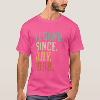 Camiseta Lenda de presentes desde julho de 1998 26th Bir