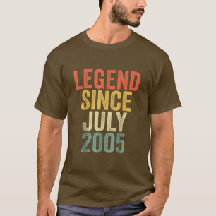Camiseta Lenda de presentes desde julho de 2005 17th Bir