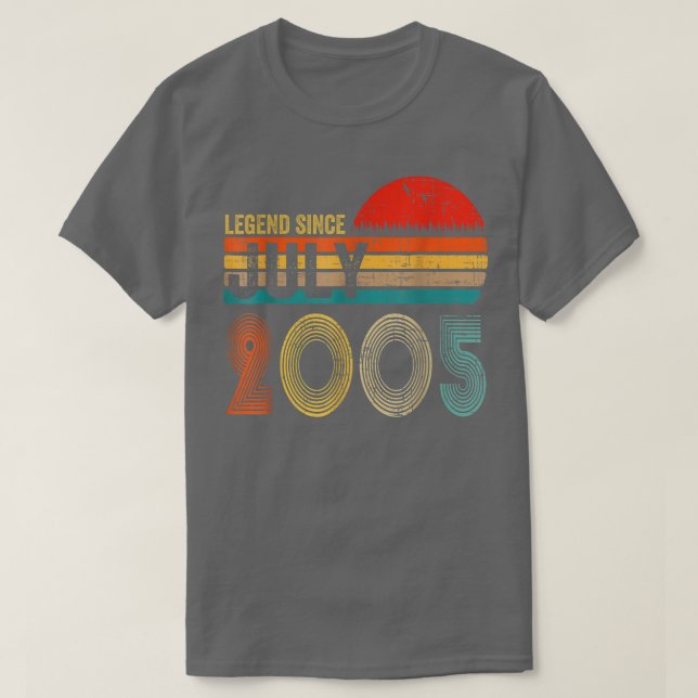 Camiseta Lenda de presentes desde julho de 2005 17th Bir (Frente do Design)