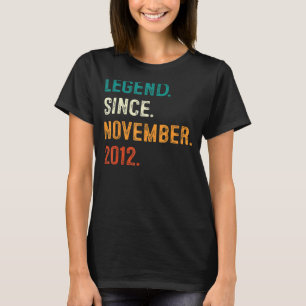 Camiseta Lenda de presentes desde novembro de 2012 10 anos