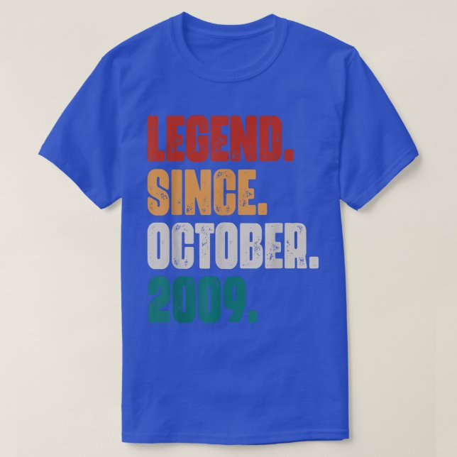 Camiseta Lenda de presentes desde outubro de 2009, 13 (Frente do Design)