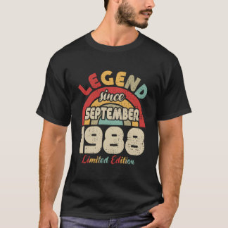 Camiseta Lenda de Setembro de 1988 Desde Setembro de 1988