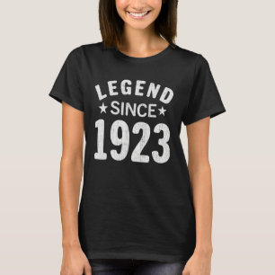Camiseta Lenda desde 1923 Vovô Vovô 100º Aniversário