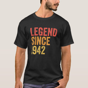 Camiseta Lenda Desde 1942 Engraçado 79 Anos 79 Anos Anivers