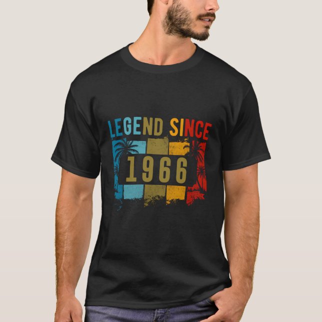 Camiseta Lenda desde 1966 Design de aniversário (Frente)