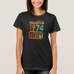 Camiseta Lenda Desde 1974 48 Anos De Ser Incrível 48º B