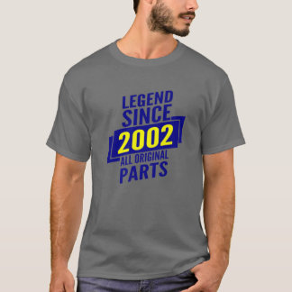 Camiseta Lenda Desde 2002: Aniversário de 20 dá presentes a