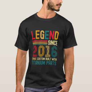 Camiseta Lenda desde 2016 Vintage 8º aniversário Men Titani