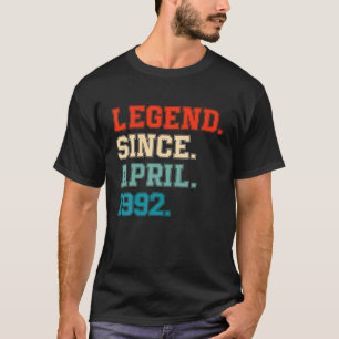 Camiseta Lenda Desde Abril De 1992 30 Anos Homens 30 Birt