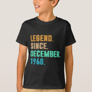 Camiseta Lenda desde dezembro de 1960 Aniversário de Nascim