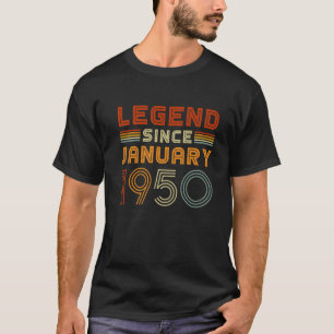 Camiseta Lenda Desde Janeiro De 1950 Homens Mulheres Vintag