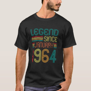 Camiseta Lenda Desde Janeiro de 1964 Presentes de 61 Anos p