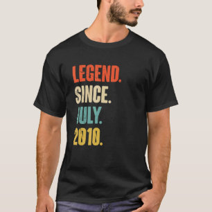 Camiseta Lenda Desde Julho de 2010  Presente de 12 Anos Pre