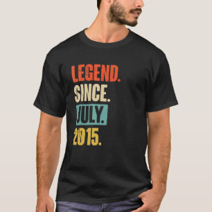 Camiseta Lenda Desde Julho De 2015, 7 Birthday Gi, 7 Anos