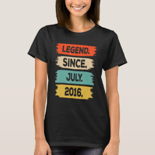 Camiseta Lenda Desde Julho De 2016 7 De 7 Anos Aniversário