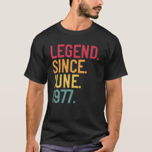 Camiseta Lenda Desde Junho De 1977 44 Aniversário De 44 Ano