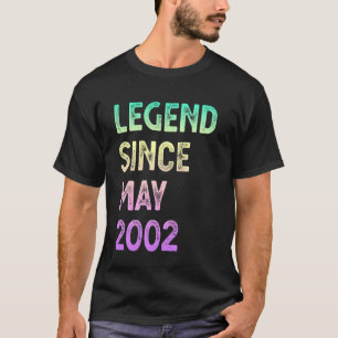 Camiseta Lenda Desde Maio 2002 23º Aniversário Homens Mulhe