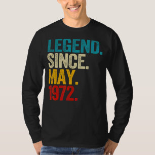 Camiseta Lenda Desde Maio De 1972 50 Anos 50 Anos