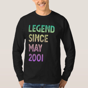 Camiseta Lenda Desde Maio de 2001 Aniversário de 24 anos Ho