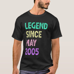Camiseta Lenda Desde Maio de 2005 Aniversário de 20 Anos Ho