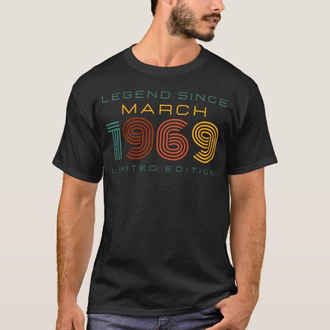 Camiseta Lenda Desde Março de 1969, Edição Limitada (Frente)
